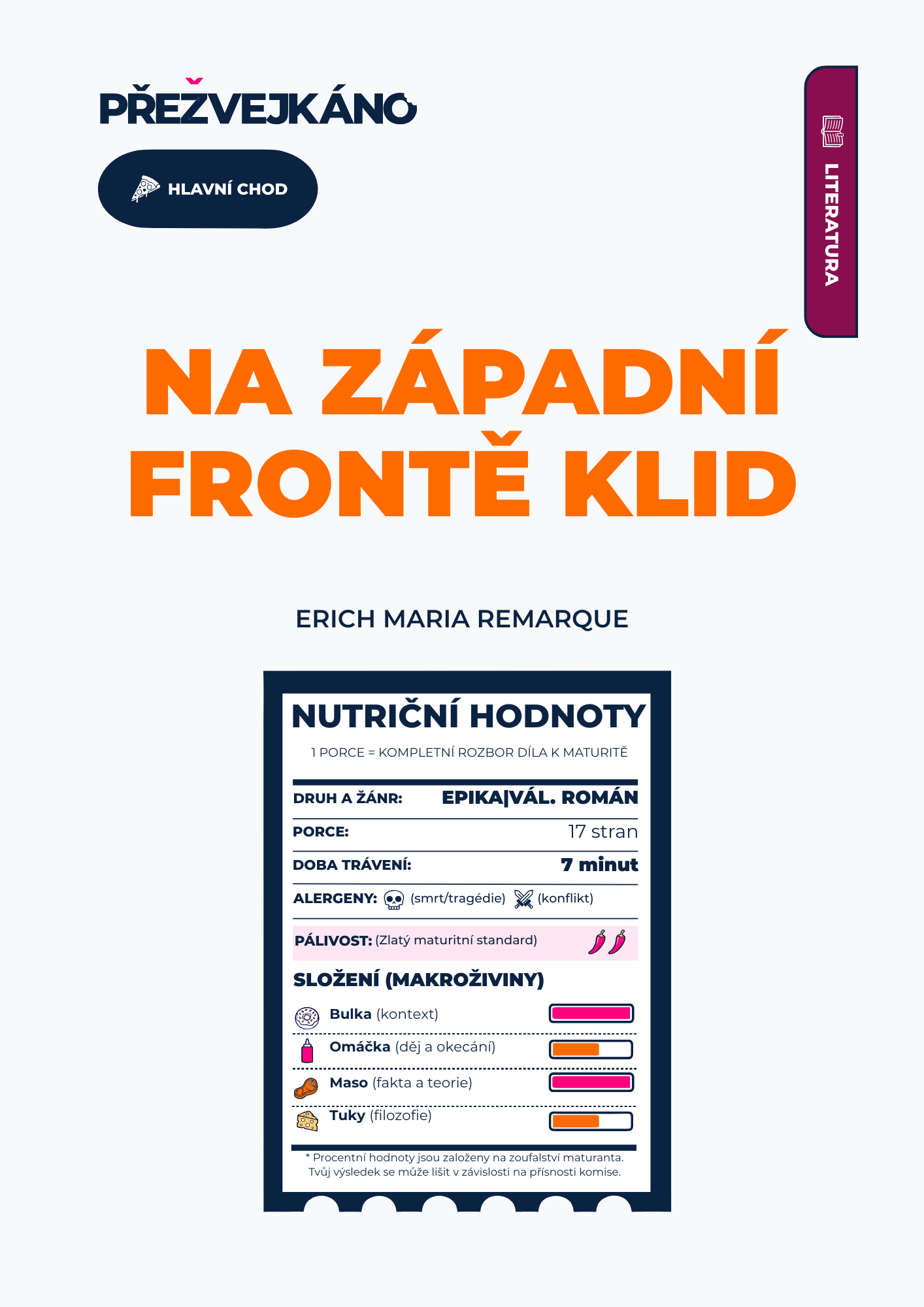 Na západní frontě klid